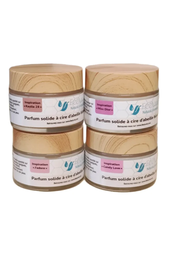 parfum solide à la cire d'abeille
